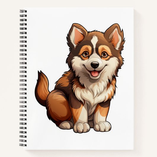 Comic-Hund-Illustration Notizblock (Vorderseite)