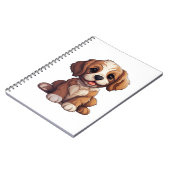 Comic-Hund-Illustration Notizblock (Linke Seite)