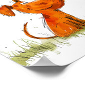 Comic-Hund und Schmetterlingmoment Poster (Ecke)