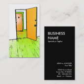 Comic im Stil der offenen Tür: echtes Anwesen Visitenkarte (Vorne/Hinten)