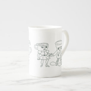 Comic-Jahrestags-Tasse Porzellantasse