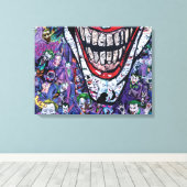 Comic Joker Premium Wrapped Canvas (Glanz) Leinwanddruck (Insitu (Holzboden))