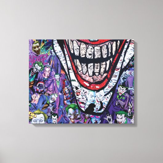 Comic Joker Premium Wrapped Canvas (Glanz) Leinwanddruck (Vorderseite)