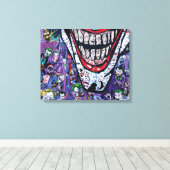 Comic Joker Premium Wrapped Canvas (Glanz) Leinwanddruck (Insitu (Holzboden))