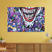 Comic Joker Premium Wrapped Canvas (Glanz) Leinwanddruck (Insitu (Wohnzimmer))