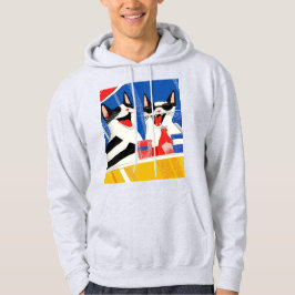 Comic Joyful Perfect Cat Duo Freude an Sommerspiel Hoodie