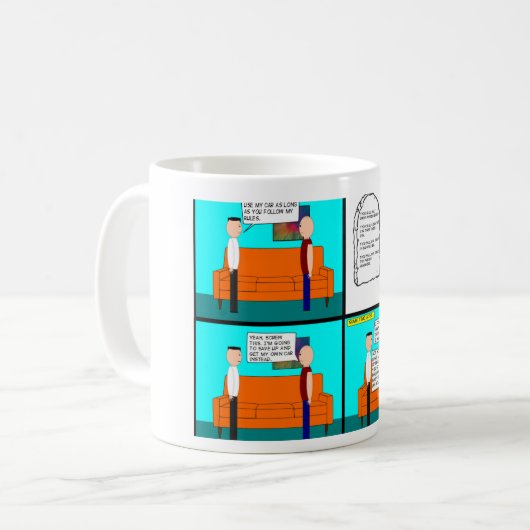 Comic Kaffeetasse (Vorderseite Links)