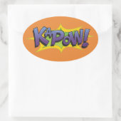 Comic KaPow! Ovaler Aufkleber (Tasche)