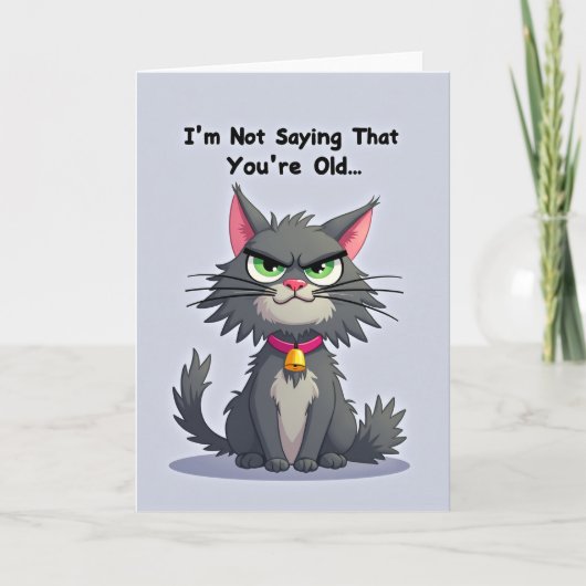 Comic-Katze-Geburtstagskarte Karte (Vorderseite)