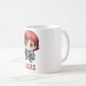 Comic Knight benutzerdefinierter Name Kinderbecher Kaffeetasse (VorderseiteRechts)