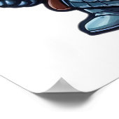 Comic Knight Funny Armor Friend Kids Wall Poster (Ecke)