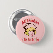 Comic-Kommentar zur Krankenversicherung Button (Vorne & Hinten)