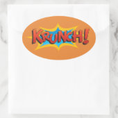 Comic Krunch! Ovaler Aufkleber (Tasche)