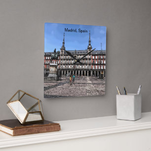 Comic Kunst, Dichtung und Musik Quadratische Wanduhr