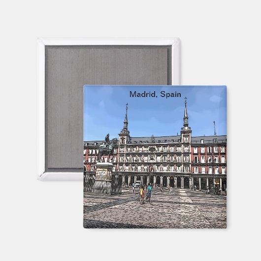 Comic Kunst in Madrid, Spanien Magnet (Vorderseite/Rückseite)