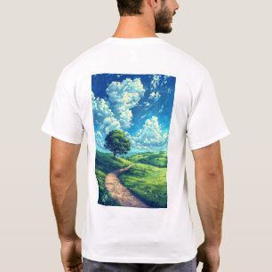 Comic Landschaft Vector T - Shirt