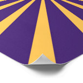 Comic Lila und gelb Streifen Poster (Ecke)