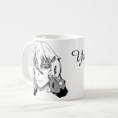 Comic lineart magna  kaffeetasse (Vorderseite Links)