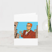 Comic Mann mit Handy Karte