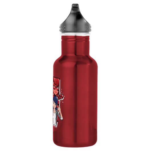 Comic Marinette & Adrien Edelstahlflasche (Rechts)