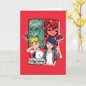 Comic Marinette & Adrien Karte (Gelbe Blume)