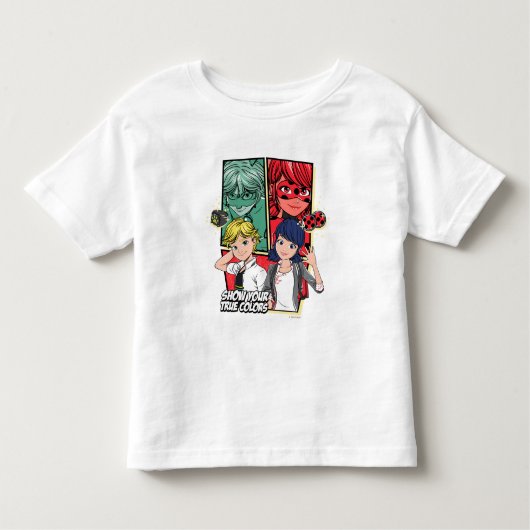 Comic Marinette & Adrien Kleinkind T-shirt (Vorderseite)