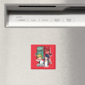 Comic Marinette & Adrien Magnet (In Situ (Geschirrspüler))