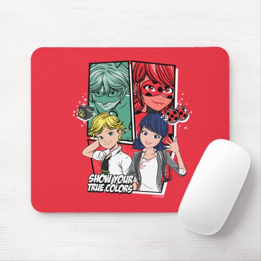 Comic Marinette & Adrien Mousepad (Mit Mouse)