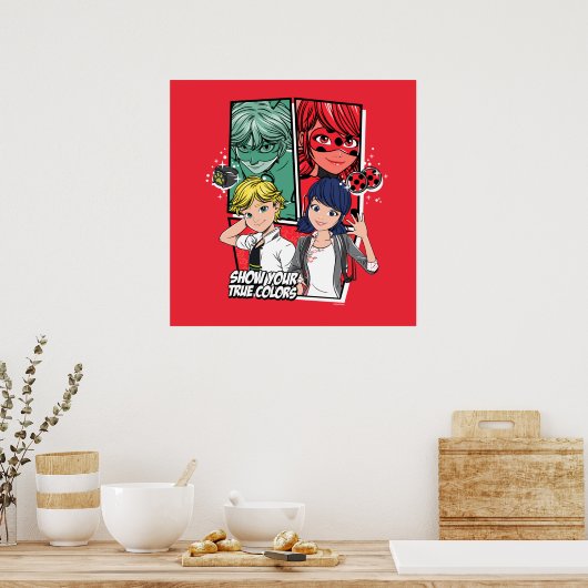 Comic Marinette & Adrien Poster (Küche)