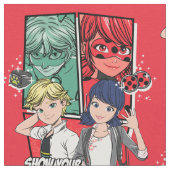 Comic Marinette & Adrien Stoff (Nahaufnahme)