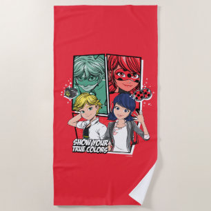 Comic Marinette & Adrien Strandtuch