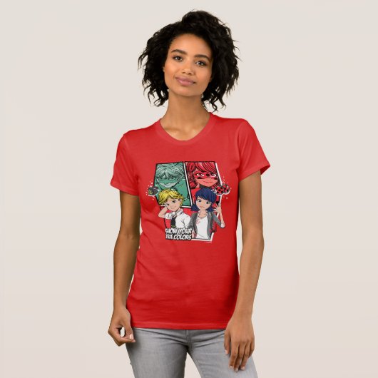 Comic Marinette & Adrien T-Shirt (Vorne ganz)