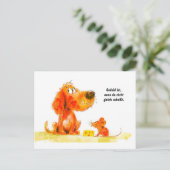 Comic mit Käsesorten Feiertagspostkarte (Stehend Vorderseite)