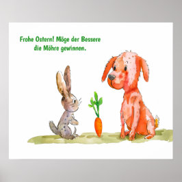 Comic mit Ostersonne Poster