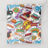 Comic "Moderne Sprechblase Spaß" Platzkarte (Innenseite Aufgefaltet)