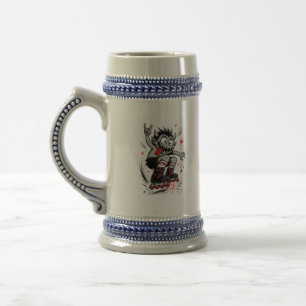 Comic-Monster-Rollschuhfahren Bierglas