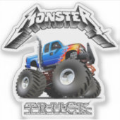 Comic-Monstertruck Aufkleber (Vorderseite)