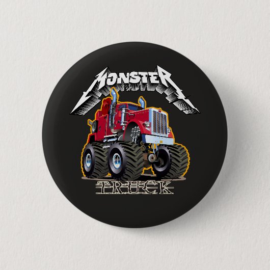 Comic-Monstertruck Button (Vorderseite)