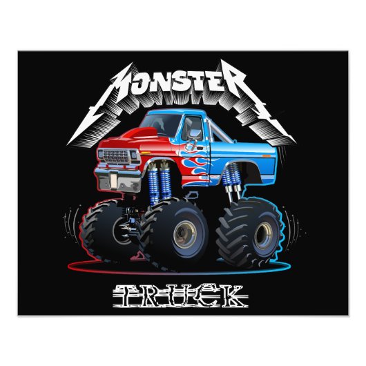 Comic-Monstertruck Fotodruck (Vorne)