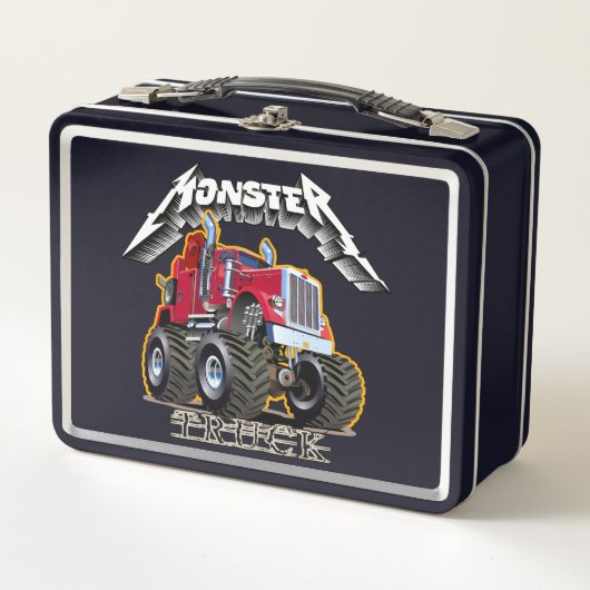 Comic-Monstertruck Metall Brotdose (Vorderseite)