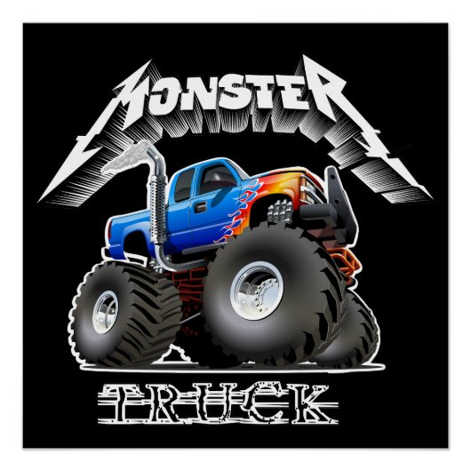Comic-Monstertruck Poster (Vorderseite)