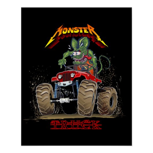 Comic-Monstertruck Poster (Vorderseite)