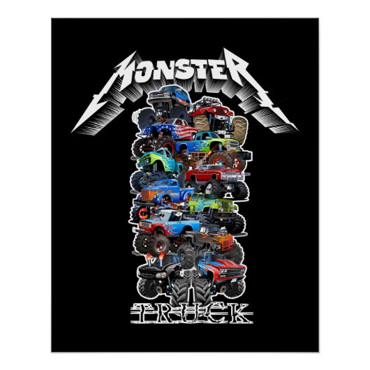 Comic-Monstertruck Poster (Vorderseite)