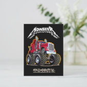 Comic-Monstertruck Postkarte (Stehend Vorderseite)