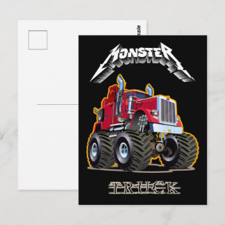 Comic-Monstertruck Postkarte