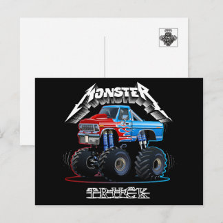 Comic-Monstertruck Postkarte