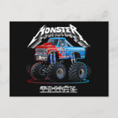 Comic-Monstertruck Postkarte (Vorderseite)