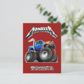 Comic-Monstertruck Postkarte (Stehend Vorderseite)