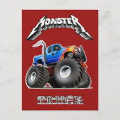 Comic-Monstertruck Postkarte (Vorderseite)