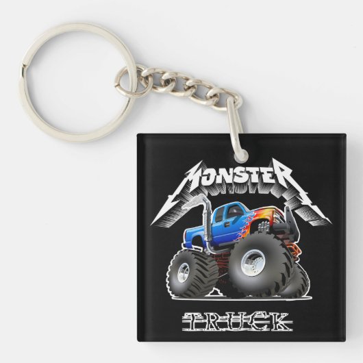 Comic-Monstertruck Schlüsselanhänger (Vorderseite)